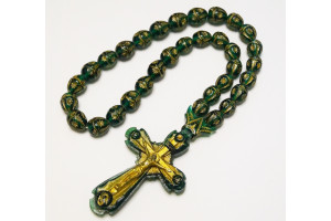 Крест православный в автомобиль (зеленый)