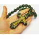 Крест православный в автомобиль (зеленый)