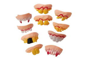 Набор фальшивых зубов 10шт